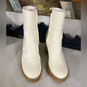 White OASIS SOCIETY Alexandra - Platform Ankle Boot Size 7